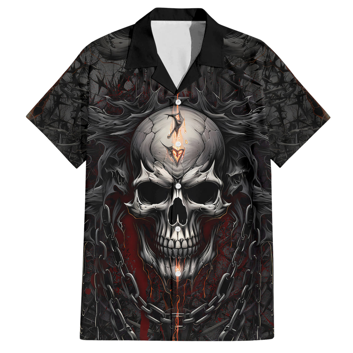 Be Careful Skull Hawaiian Shirt - Wonder Print Shop