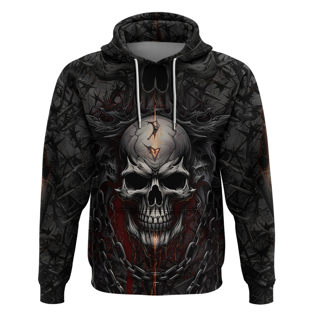 Be Careful Skull Hoodie - Wonder Print Shop