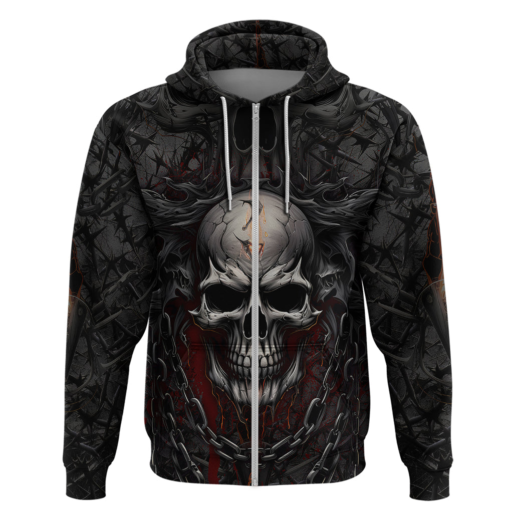 Be Careful Skull Hoodie - Wonder Print Shop