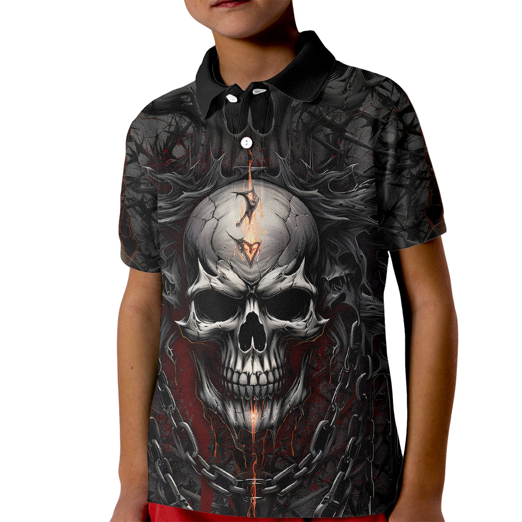 Be Careful Skull Kid Polo Shirt - Wonder Print Shop