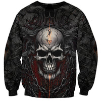 Be Careful Skull Sweatshirt - Wonder Print Shop