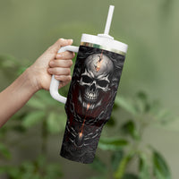 Be Careful Skull Tumbler With Handle - Wonder Print Shop