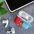 Azerbaijan Christmas AirPods Case with Santa Riding Horse Red Flame Motif and Blue Islamic Pattern Design - Wonder Print Shop