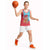 Azerbaijan Christmas Basketball Jersey with Santa Riding Horse Red Flame Motif and Blue Islamic Pattern Design - Wonder Print Shop