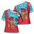 Azerbaijan Christmas Cross Shoulder Shirt with Santa Riding Horse Red Flame Motif and Blue Islamic Pattern Design - Wonder Print Shop