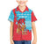 Azerbaijan Christmas Family Matching Mermaid Dress and Hawaiian Shirt with Santa Riding Horse Red Flame Motif and Blue Islamic Pattern Design - Wonder Print Shop