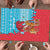 Azerbaijan Christmas Puzzle with Santa Riding Horse Red Flame Motif and Blue Islamic Pattern Design - Wonder Print Shop