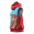 Azerbaijan Christmas Sleeveless Hoodie with Santa Riding Horse Red Flame Motif and Blue Islamic Pattern Design - Wonder Print Shop