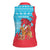 Azerbaijan Christmas Women Sleeveless Polo Shirt with Santa Riding Horse Red Flame Motif and Blue Islamic Pattern Design - Wonder Print Shop