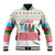 Azerbaijan Christmas Baseball Jacket with Baku Skyline Azerbaijan Flag and Red Green Snowflake Pattern Design - Wonder Print Shop