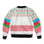 Azerbaijan Christmas Bomber Jacket with Baku Skyline Azerbaijan Flag and Red Green Snowflake Pattern Design - Wonder Print Shop
