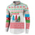 Azerbaijan Christmas Button Sweatshirt with Baku Skyline Azerbaijan Flag and Red Green Snowflake Pattern Design - Wonder Print Shop