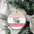 Azerbaijan Christmas Ceramic Ornament with Baku Skyline Azerbaijan Flag and Red Green Snowflake Pattern Design - Wonder Print Shop