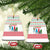 Azerbaijan Christmas Ceramic Ornament with Baku Skyline Azerbaijan Flag and Red Green Snowflake Pattern Design - Wonder Print Shop