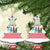 Azerbaijan Christmas Ceramic Ornament with Baku Skyline Azerbaijan Flag and Red Green Snowflake Pattern Design - Wonder Print Shop