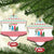 Azerbaijan Christmas Ceramic Ornament with Baku Skyline Azerbaijan Flag and Red Green Snowflake Pattern Design - Wonder Print Shop
