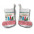 Azerbaijan Christmas Stocking with Baku Skyline Azerbaijan Flag and Red Green Snowflake Pattern Design - Wonder Print Shop