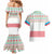Azerbaijan Christmas Couples Matching Mermaid Dress and Hawaiian Shirt with Baku Skyline Azerbaijan Flag and Red Green Snowflake Pattern Design - Wonder Print Shop