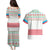 Azerbaijan Christmas Couples Matching Puletasi and Hawaiian Shirt with Baku Skyline Azerbaijan Flag and Red Green Snowflake Pattern Design - Wonder Print Shop