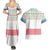 Azerbaijan Christmas Couples Matching Summer Maxi Dress and Hawaiian Shirt with Baku Skyline Azerbaijan Flag and Red Green Snowflake Pattern Design - Wonder Print Shop