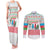 Azerbaijan Christmas Couples Matching Tank Maxi Dress and Long Sleeve Button Shirt with Baku Skyline Azerbaijan Flag and Red Green Snowflake Pattern Design - Wonder Print Shop