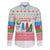 Azerbaijan Christmas Family Matching Off The Shoulder Long Sleeve Dress and Hawaiian Shirt with Baku Skyline Azerbaijan Flag and Red Green Snowflake Pattern Design - Wonder Print Shop