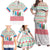 Azerbaijan Christmas Family Matching Off Shoulder Maxi Dress and Hawaiian Shirt with Baku Skyline Azerbaijan Flag and Red Green Snowflake Pattern Design - Wonder Print Shop