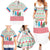 Azerbaijan Christmas Family Matching Summer Maxi Dress and Hawaiian Shirt with Baku Skyline Azerbaijan Flag and Red Green Snowflake Pattern Design - Wonder Print Shop