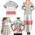 Azerbaijan Christmas Family Matching Summer Maxi Dress and Hawaiian Shirt with Baku Skyline Azerbaijan Flag and Red Green Snowflake Pattern Design - Wonder Print Shop
