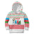 Azerbaijan Christmas Kid Hoodie with Baku Skyline Azerbaijan Flag and Red Green Snowflake Pattern Design - Wonder Print Shop