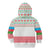 Azerbaijan Christmas Kid Hoodie with Baku Skyline Azerbaijan Flag and Red Green Snowflake Pattern Design - Wonder Print Shop