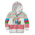 Azerbaijan Christmas Kid Hoodie with Baku Skyline Azerbaijan Flag and Red Green Snowflake Pattern Design - Wonder Print Shop