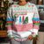 Azerbaijan Christmas Kid Ugly Christmas Sweater with Baku Skyline Azerbaijan Flag and Red Green Snowflake Pattern Design - Wonder Print Shop