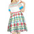 Azerbaijan Christmas Kid Short Sleeve Dress with Baku Skyline Azerbaijan Flag and Red Green Snowflake Pattern Design - Wonder Print Shop