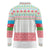 Azerbaijan Christmas Long Sleeve Polo Shirt with Baku Skyline Azerbaijan Flag and Red Green Snowflake Pattern Design - Wonder Print Shop