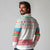 Azerbaijan Christmas Long Sleeve Polo Shirt with Baku Skyline Azerbaijan Flag and Red Green Snowflake Pattern Design - Wonder Print Shop