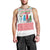 Azerbaijan Christmas Men Tank Top with Baku Skyline Azerbaijan Flag and Red Green Snowflake Pattern Design - Wonder Print Shop