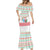 Azerbaijan Christmas Mermaid Dress with Baku Skyline Azerbaijan Flag and Red Green Snowflake Pattern Design - Wonder Print Shop