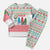 Azerbaijan Christmas Pajama Set with Baku Skyline Azerbaijan Flag and Red Green Snowflake Pattern Design - Wonder Print Shop