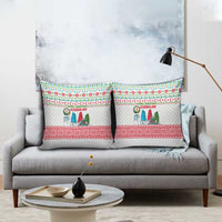 Azerbaijan Christmas Pillow Cover with Baku Skyline Azerbaijan Flag and Red Green Snowflake Pattern Design - Wonder Print Shop