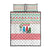 Azerbaijan Christmas Quilt Bed Set with Baku Skyline Azerbaijan Flag and Red Green Snowflake Pattern Design - Wonder Print Shop