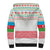Azerbaijan Christmas Sherpa Hoodie with Baku Skyline Azerbaijan Flag and Red Green Snowflake Pattern Design - Wonder Print Shop