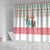 Azerbaijan Christmas Shower Curtain with Baku Skyline Azerbaijan Flag and Red Green Snowflake Pattern Design - Wonder Print Shop