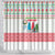 Azerbaijan Christmas Shower Curtain with Baku Skyline Azerbaijan Flag and Red Green Snowflake Pattern Design - Wonder Print Shop
