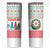 Azerbaijan Christmas Skinny Tumbler with Baku Skyline Azerbaijan Flag and Red Green Snowflake Pattern Design - Wonder Print Shop