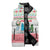 Azerbaijan Christmas Sleeveless Puffer Jacket with Baku Skyline Azerbaijan Flag and Red Green Snowflake Pattern Design - Wonder Print Shop
