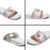 Azerbaijan Christmas Slide Sandals with Baku Skyline Azerbaijan Flag and Red Green Snowflake Pattern Design - Wonder Print Shop