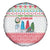 Azerbaijan Christmas Spare Tire Cover with Baku Skyline Azerbaijan Flag and Red Green Snowflake Pattern Design - Wonder Print Shop