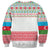 Azerbaijan Christmas Sweatshirt with Baku Skyline Azerbaijan Flag and Red Green Snowflake Pattern Design - Wonder Print Shop