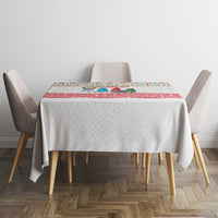 Azerbaijan Christmas Tablecloth with Baku Skyline Azerbaijan Flag and Red Green Snowflake Pattern Design - Wonder Print Shop